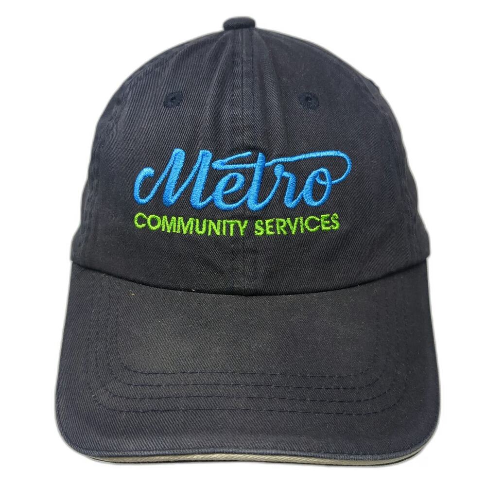 Port Authority Baseball Cap Blue One Size Metro Community Services Strapback Hat